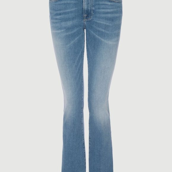 FRAME Denim Medium Wash Le Mini Boot Released-hem Cropped Jeans in Stowe Size 30 - Picture 11 of 11